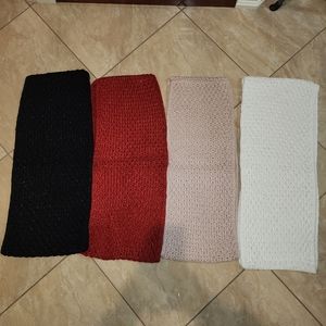Bundle of 4 infinity scarfs